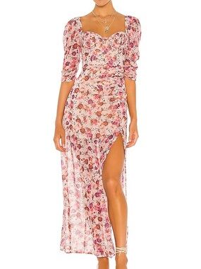 For Love and Lemons Maxi Slit Dress